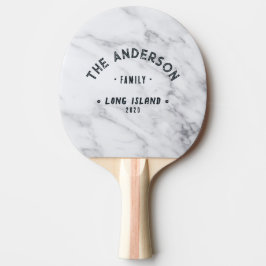 Modern Ren Vit Gammal Strand Familjenamn Pingisracket