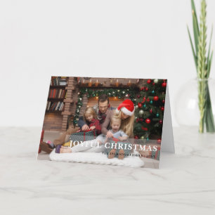 Modern Ren Vit Jul Foto Högtid Helgkort