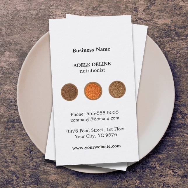 Modern rengjordisk fröhälsokost visitkort (Skapare uppladdad)