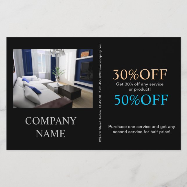 Modern Renovering Hantverkare Snickeri Konstruktio Flygblad (Framsidan)