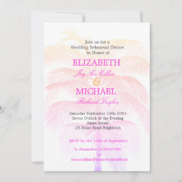 Modern repetition av den moderna handflatan Rosa E Inbjudningar