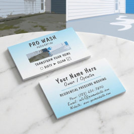Modern Residential Pressure Washing Split Visitkort