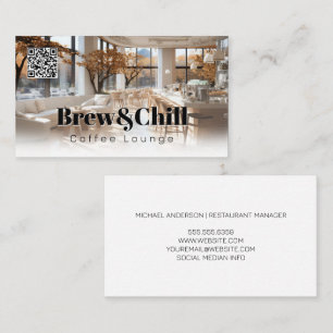 Modern Restaurang   Kaffefält   QR-kod Visitkort