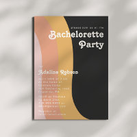 Modern Retro 70:s Rainbow Mörk Bachelorette Party