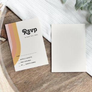 Modern Retro 70:s regnbåge OSA kort