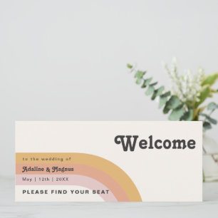 Modern Retro 70:s regnbåge Sidhuvud för sätesdia