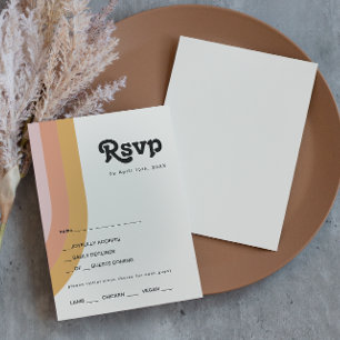 Modern Retro 70's Rainbow Menu Choice OSA kort