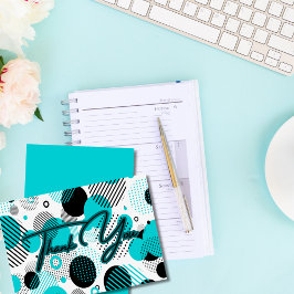 Modern Retro 80-talets 90-tal Geometric Enigma Tack Kort