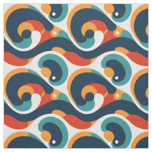 Modern Retro Abstrakt Groovy Tyg