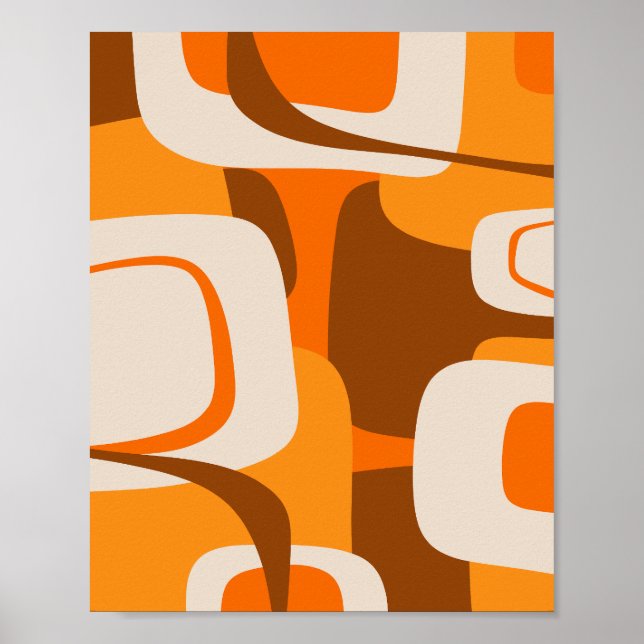Modern Retro-Abstrakt i mitten av århundradet, 70- Poster (Framsidan)