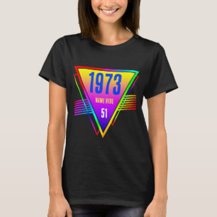 Modern Retro Anpassad Namn År Ålder Födelsedagspre T Shirt