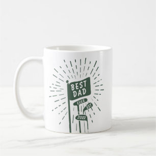 Modern Retro Best Pappa någonsin Photo Golf-Klubba Kaffemugg