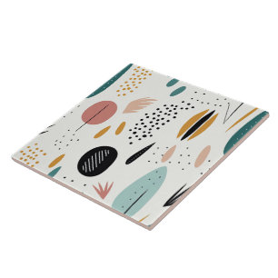 Modern Retro Boho Abstrakt Collection Kakelplatta
