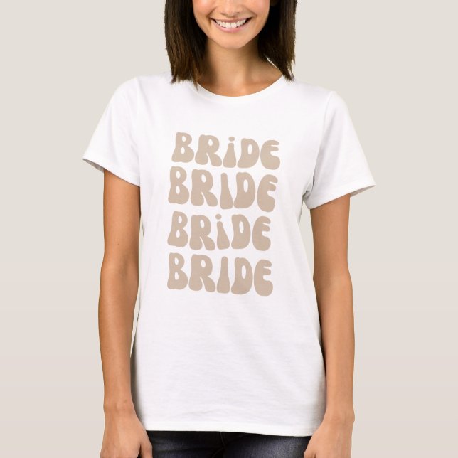 Modern Retro Brud Spenarbalettsfest Vintage T Shirt (Framsida)