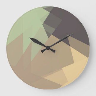 Modern Retro Färg Geometric #11 Stor Klocka