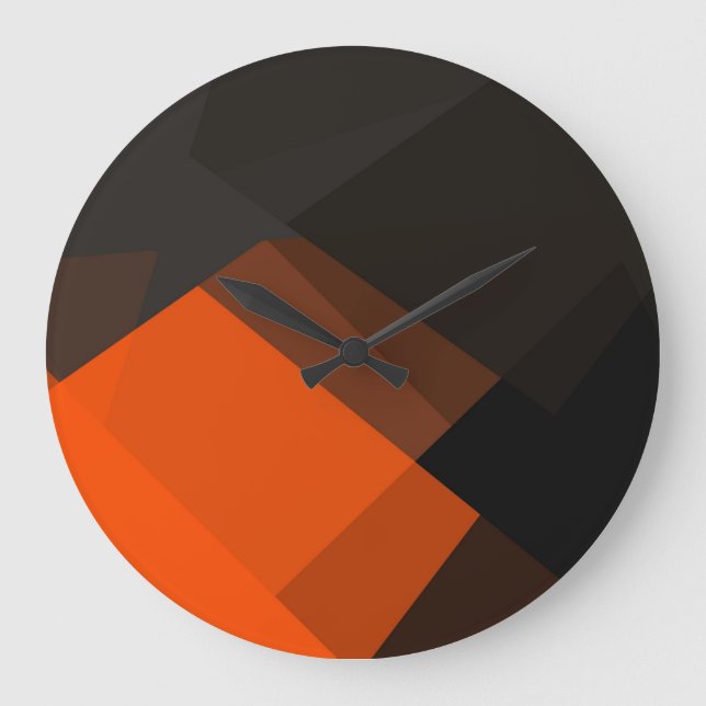 Modern Retro Färg Geometric #28 Stor Klocka (Framsida)