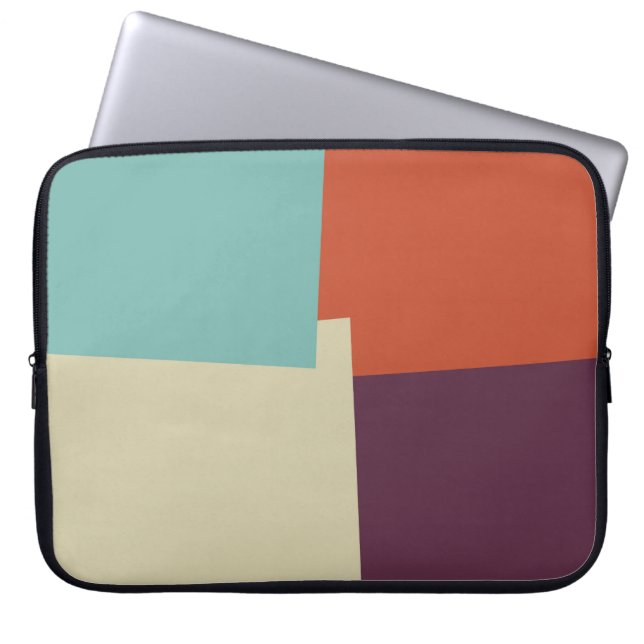 Modern Retro Färg Geometric #34 Laptop Fodral (Framsidan)