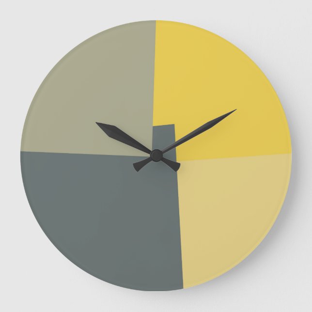 Modern Retro Färg Geometric #36 Stor Klocka (Framsida)
