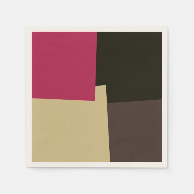Modern Retro Färg Geometric #39 Pappersservett (Framsidan)