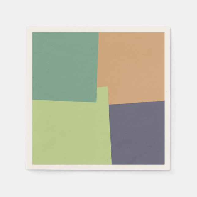 Modern Retro Färg Geometric #4 Pappersservett (Framsidan)