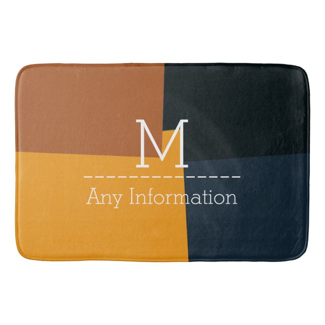 Modern Retro Färg Geometric Mönster #9 Badrumsmatta (Framsidan)