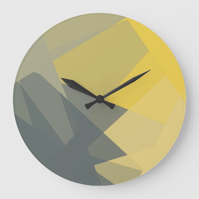 Modern Retro Färger Geometric #16 Stor Klocka (Framsida)