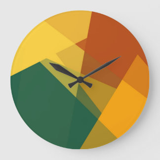 Modern Retro Färger Geometric #21 Stor Klocka