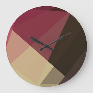 Modern Retro Färger Geometric #29 Stor Klocka