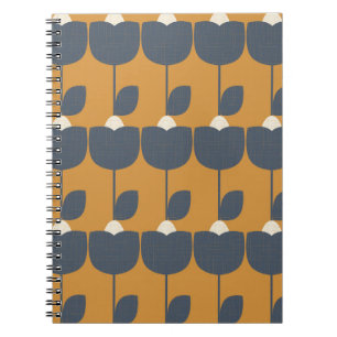 Modern Retro Flowers: Scandinavian Geometric. Anteckningsbok