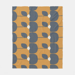Modern Retro Flowers: Scandinavian Geometric. Fleecefilt