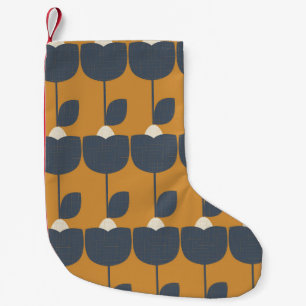 Modern Retro Flowers: Scandinavian Geometric. Liten Julstrumpa