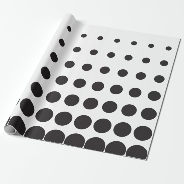 Modern retro för halvton mönster presentpapper (Utrullad)