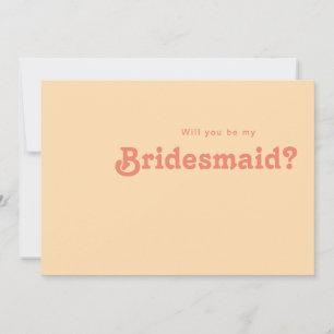 Modern Retro Frieri kort för Orange Bridesmaid