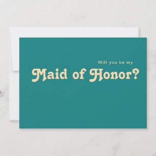 Modern Retro Frieri kort för Teal Maid of honor