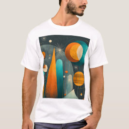 ✨Modern Retro Futuristisk Rymdabstrakt Konst ✨ T Shirt