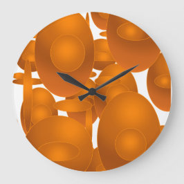 Modern Retro Geometrisk Design Stor Klocka
