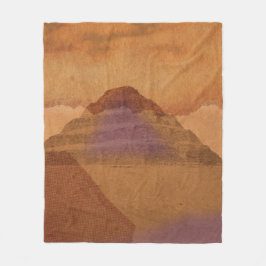Modern Retro Giza Pyramider Konst – Minimalistisk  Fleecefilt