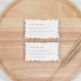 Modern Retro Groovy Bokar för Baby Blommigt Tilläggskort