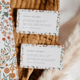 Modern Retro Groovy Bokar för Baby Blommigt Tilläggskort