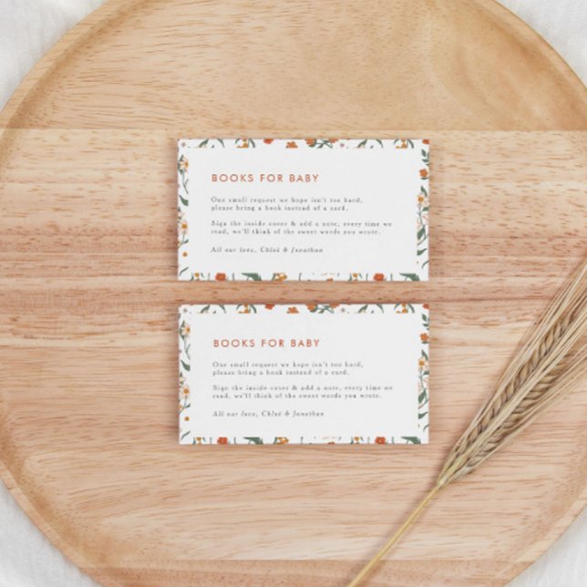 Modern Retro Groovy Bokar för Baby Blommigt Tilläggskort (Skapare uppladdad)