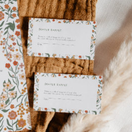 Modern Retro Groovy Diaper Raffle-spel Tilläggskort