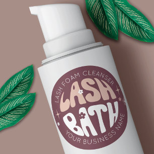 Modern Retro Groovy Eyelash Cleanser Lash Bath Runt Klistermärke
