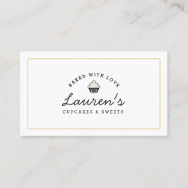 Modern Retro Hem Bageri Logo Cupcakes Godis Café Visitkort