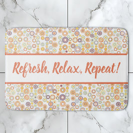 Modern retro-höstcirkel i mitten av århundradet badrumsmatta