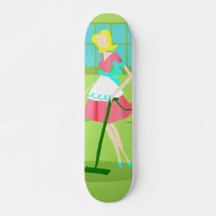 Modern Retro Housefru Skateboard i mitten av århun