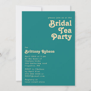 Modern Retro   Inbjudan till Tea Party-Möhippan