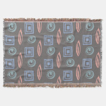 Modern Retro Inspired Mönster Throw Blanket