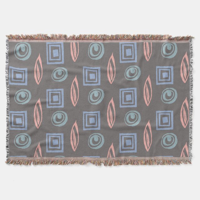 Modern Retro Inspired Mönster Throw Blanket Filt (Framsidan)