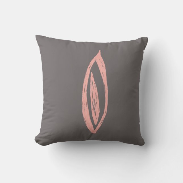 Modern Retro Inspired Petal Shape Flare Peach Kudde (Framsida)