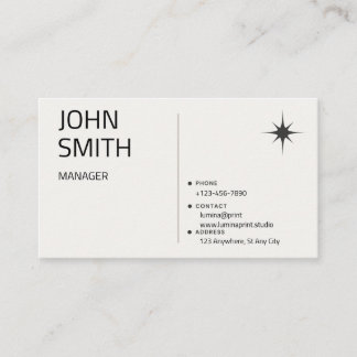 Modern Retro Konstnär Minimalistisk Fet Typografi  Visitkort
